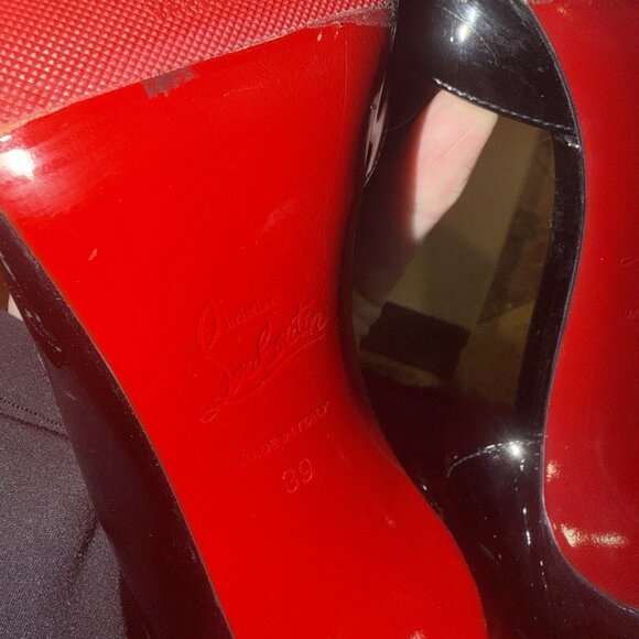 Christian Louboutin Iriza 100 Black Patent Pumps - Picture 9 of 10